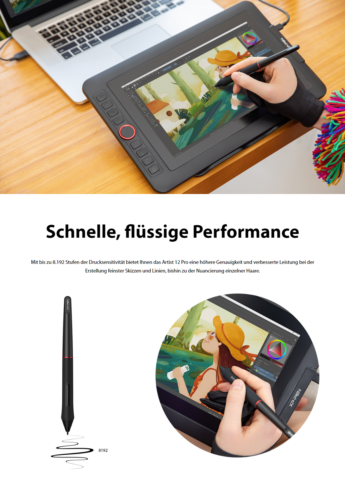 XPPEN Artist 12 Pro 11,6 Zoll Stift Display Grafiktablett