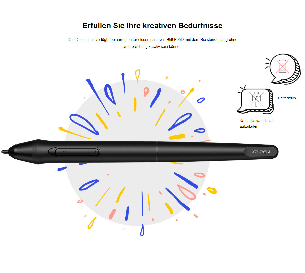 XPPEN Deco mini4 4 Zoll Grafiktablett Pen Tablet Stift Tablet zum Zeichnen, Fotobearbeitung